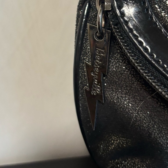 Betsyville by Betsey Johnson Studded Black Metallic Crossbody Bag - Picture 4 of 16